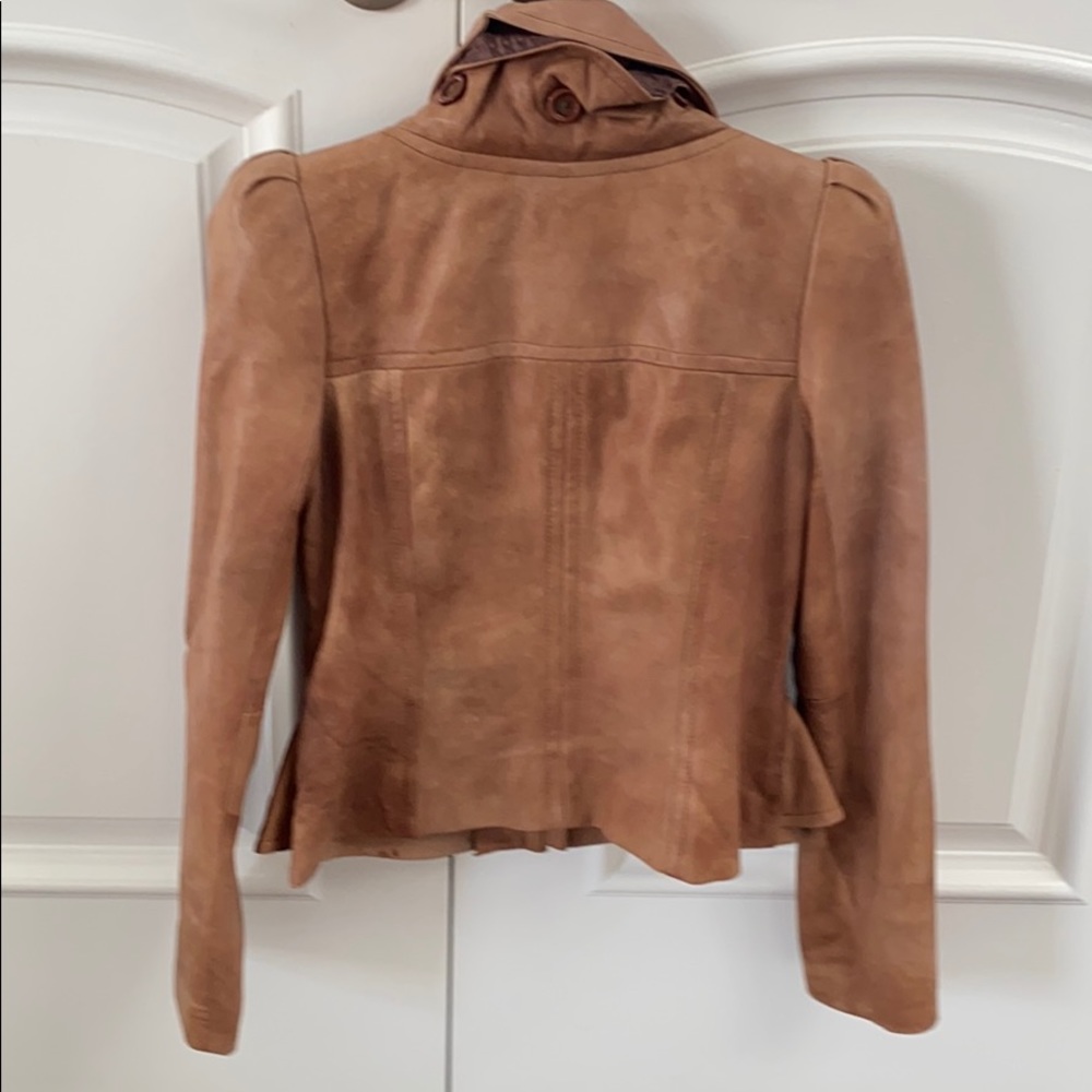 INC leather distressed jacket - Picture 2 of 3